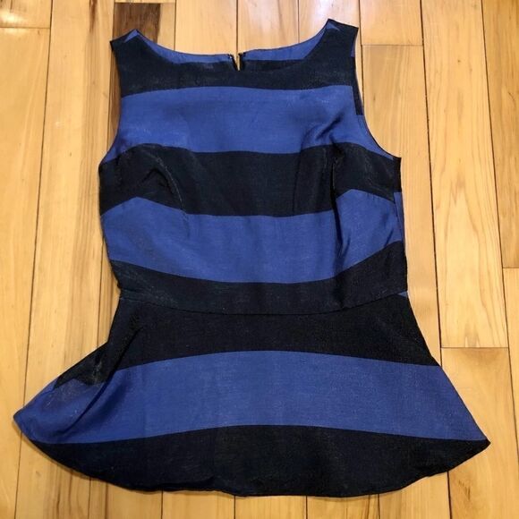 BANANA REPUBLIC PEPLUM FLARE SLEEVELESS TOP 0 NWT - Picture 1 of 16